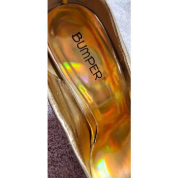 Bumper Platform‎ Pointed Metallic Gold Chain Ankle Stilettos Ultra High Heels 10 - Picture 6 of 10